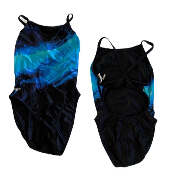 Speedo Other - Beautiful water blue & black Speedo swimsuit 8
